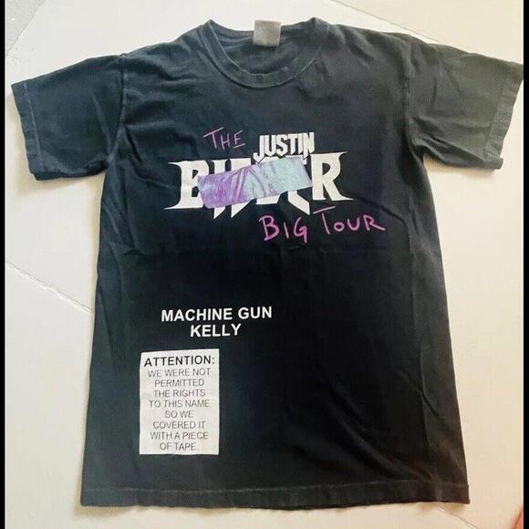 Justin Bieber & Machine Gun Kelly MGK The Big Tour 2019 Size Small TshirtConcert - Picture 9 of 10